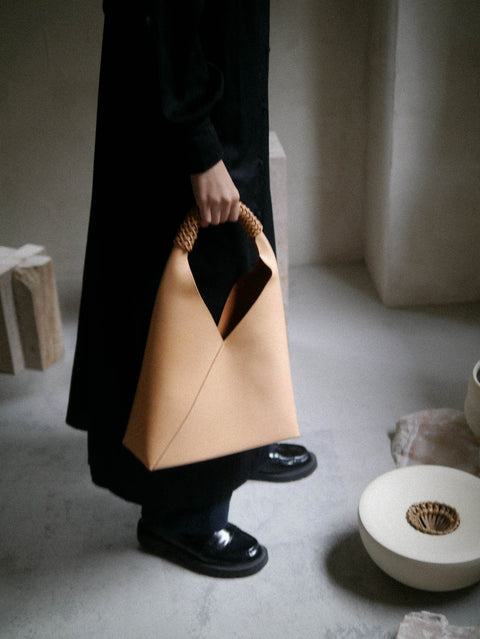Leather Woven Triangle Bag - 52 GAGE