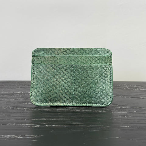 Salmon Leather Cardholder – Handcrafted in Paris