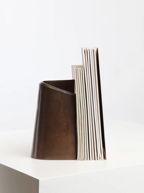 Fold Bookend in Brass