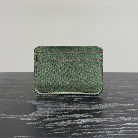 Salmon Leather Cardholder – Handcrafted in Paris