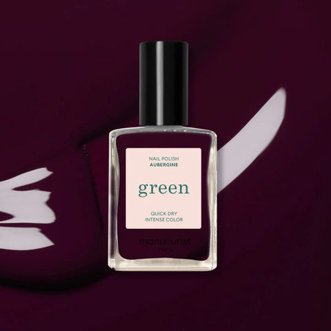 Manucurist Green™: Aubergine Dark Purple Natural Nail Polish 15ml - 52 GAGE