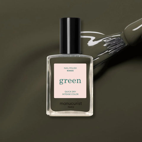 Manucurist Green™: Khaki Camo Green Natural Nail Polish 15ml - 52 GAGE
