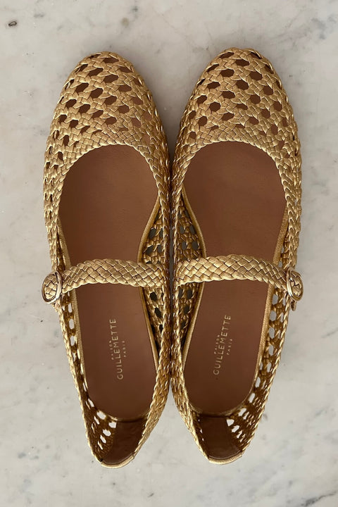 GOLD BRAIDED BALLERINAS