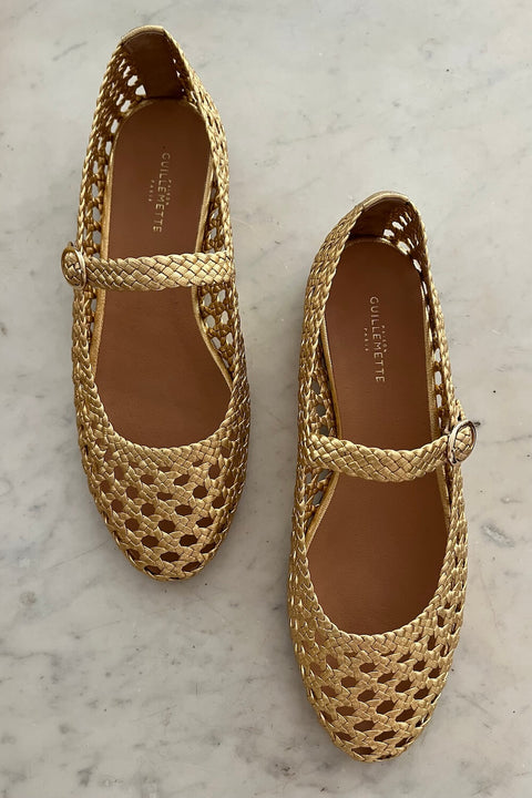 GOLD BRAIDED BALLERINAS