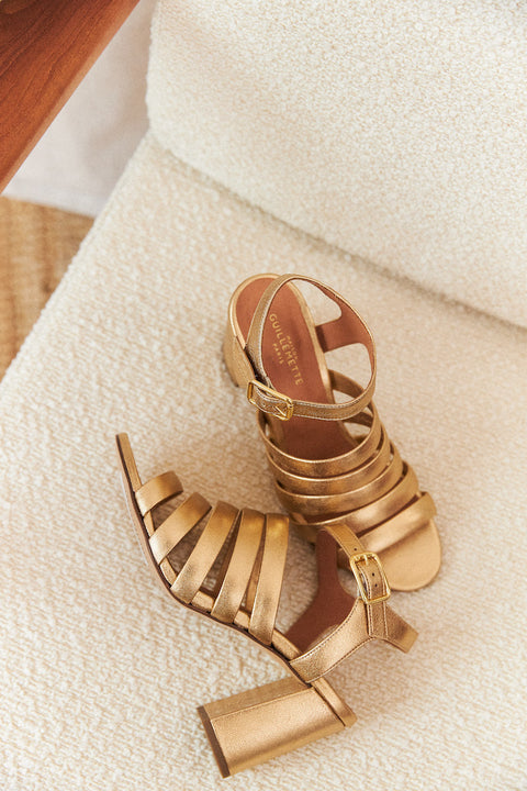 PINA GOLD HEEL PUMPS - 52 GAGE