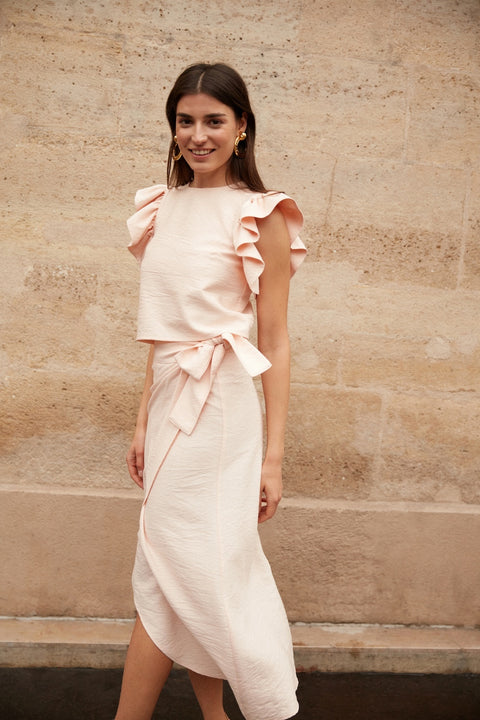 PALE PINK TATIANA BLOUSE