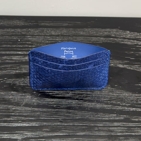 Salmon Leather Cardholder – Handcrafted in Paris
