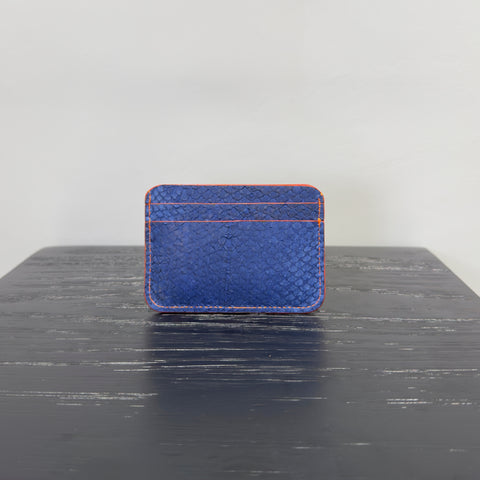 Salmon Leather Cardholder – Handcrafted in Paris