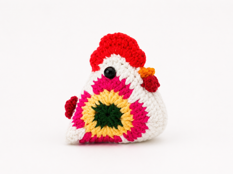 Crochet Lucky Chicken Rooster Small Coco 🐓✨