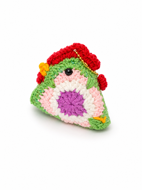Crochet Lucky Chicken Rooster Small Coco with Key Chain 🐓✨