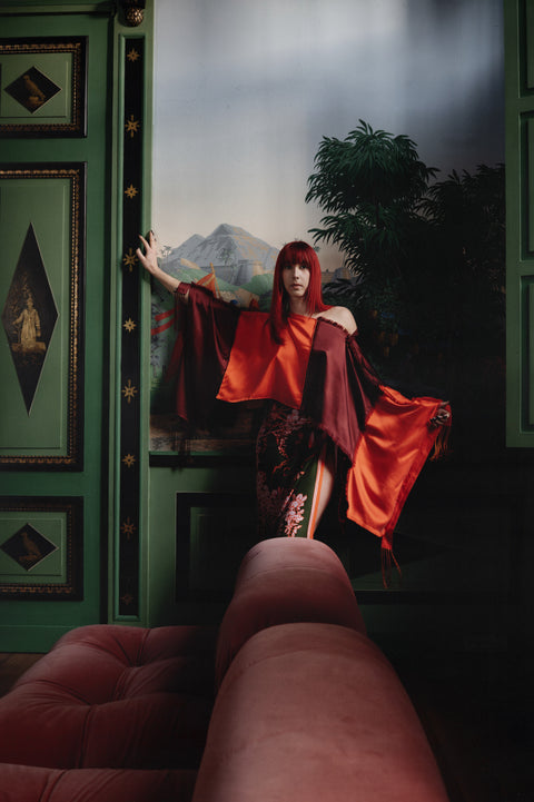 Katerin Theys Toppa in Burgundy Orange - Collection 13 SS26