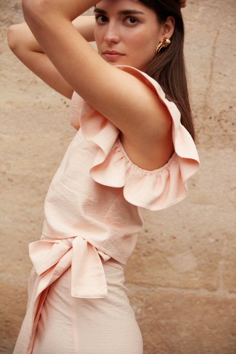 PALE PINK TATIANA BLOUSE